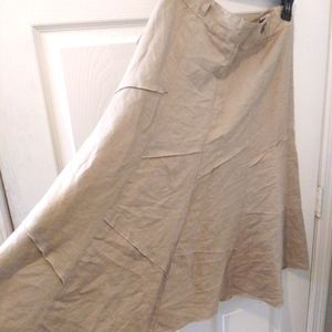 Susan Bristol A-line linen skirt Size 6